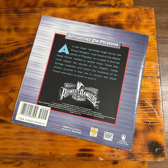 Vintage 1995 Mighty Morphin Power Rangers The Movie Adventure On Phaedos Book - Picture 7 of 8